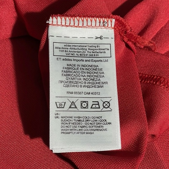 adidas Golf  Polo Shirt Men's Size X-Large Red Short Sleeves Top Casual EUC - Picture 7 of 9